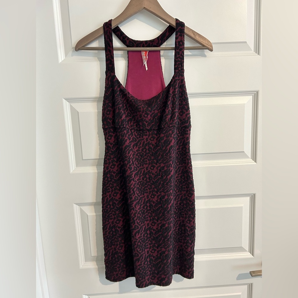 Free People Racerback Dress Purple Black Size S